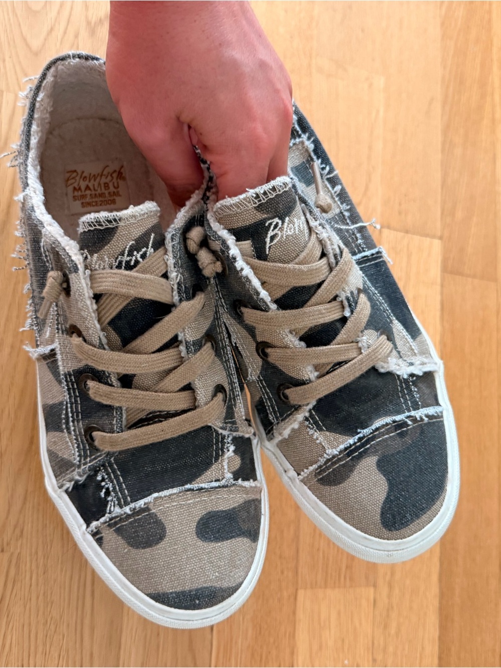 Blowfish Camo Canvas Sneakers - Tan & Black - Picture 6 of 7